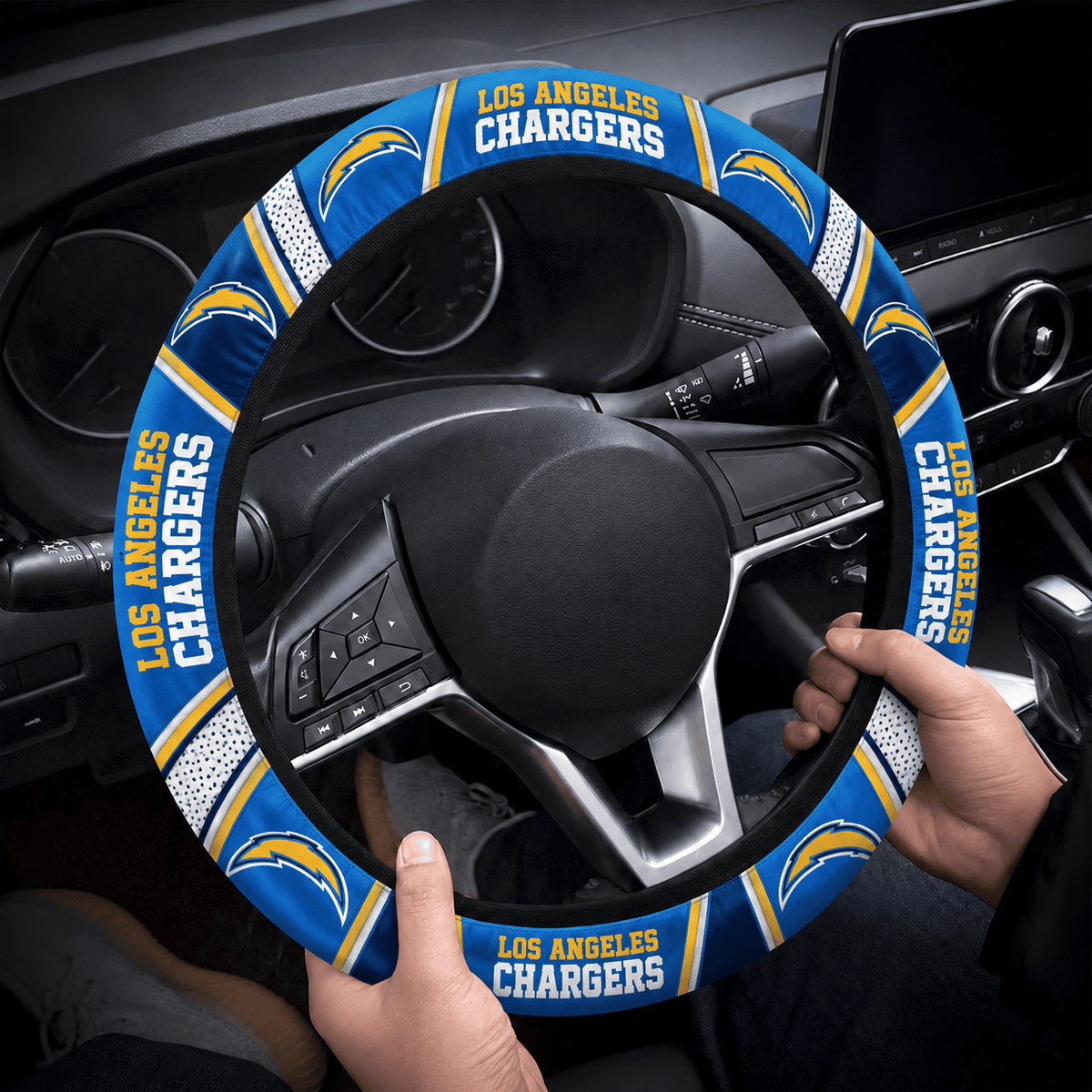 Los Angeles Chargers Premium Steering Wheel Cover