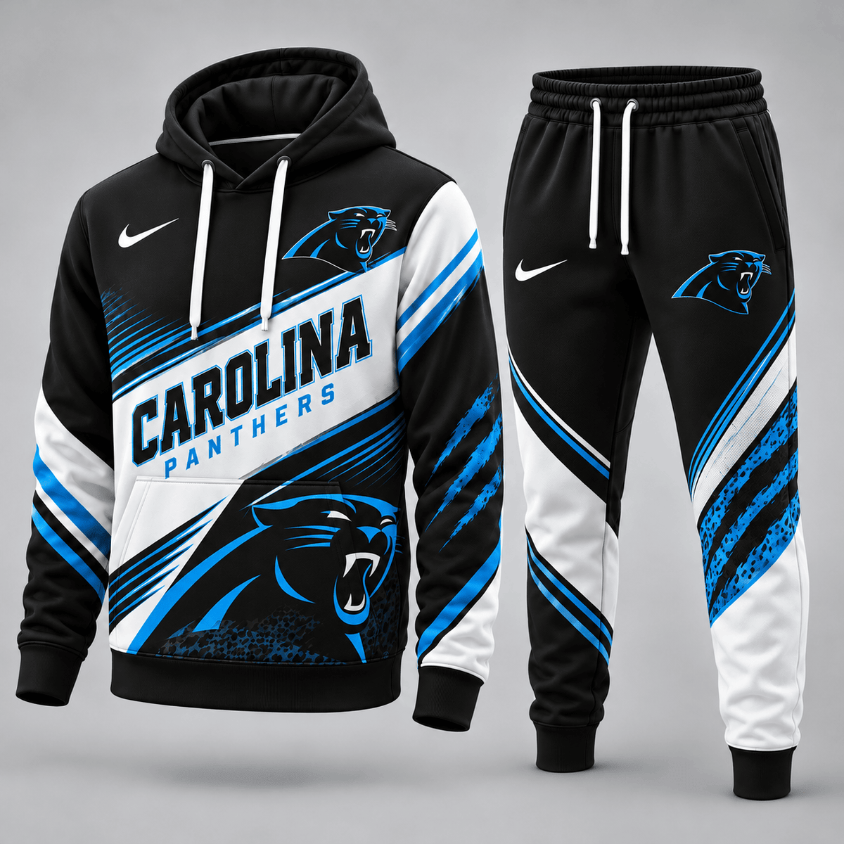 Carolina Panthers Premium Sport Hoodie Jogger Set
