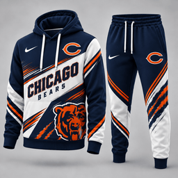 Chicago Bears Premium Sport Hoodie Jogger Set