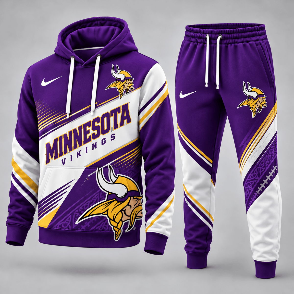 Minnesota Vikings Premium Sport Hoodie Jogger Set