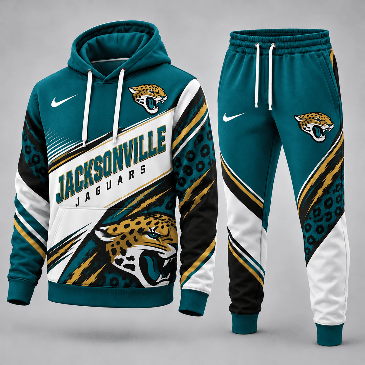 Jacksonville Jaguars Premium Sport Hoodie Jogger Set