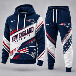 New England Patriots Premium Sport Hoodie Jogger Set