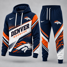 Denver Broncos Premium Sport Hoodie Jogger Set