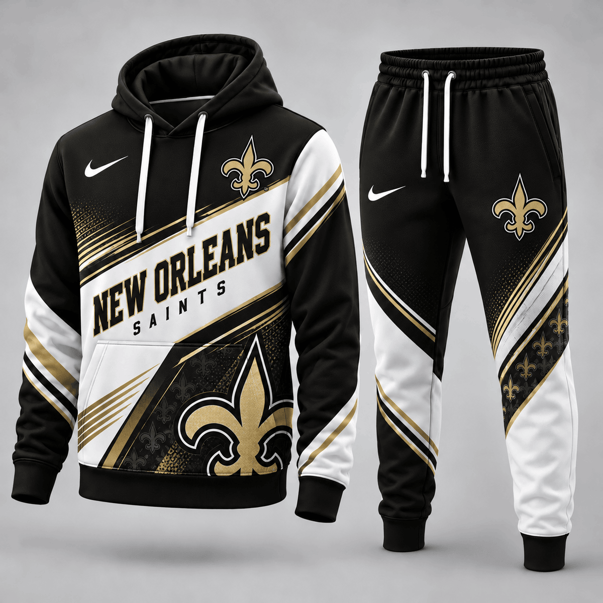 New Orleans Saints Premium Sport Hoodie Jogger Set