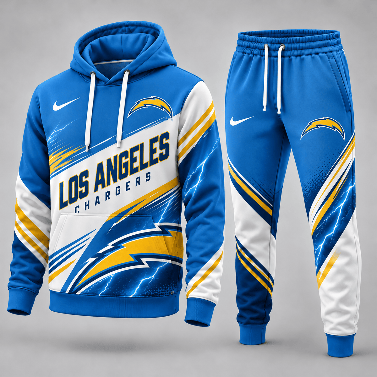 Los Angeles Chargers Premium Sport Hoodie Jogger Set