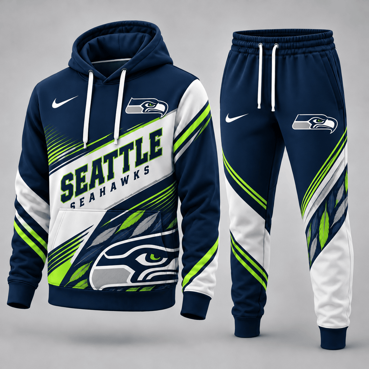 Seattle Seahawks Premium Sport Hoodie Jogger Set