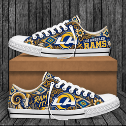 Los Angeles Rams Western Boho Low Top Shoes Limited Edition