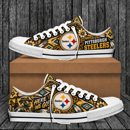 Pittsburgh Steelers Western Boho Low Top Shoes Limited Edition