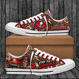 Tampa Bay Buccaneers Western Boho Low Top Shoes Limited Edition