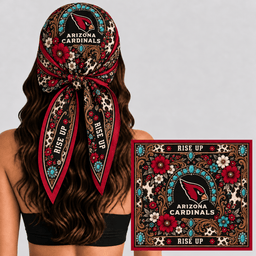 Arizona Cardinals Western Boho Silk Bandana Scarf