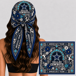 Dallas Cowboys Western Boho Silk Bandana Scarf