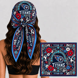 Tennessee Titans Western Boho Silk Bandana Scarf