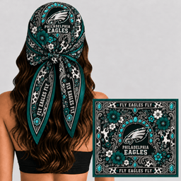 Philadelphia Eagles Western Boho Silk Bandana Scarf