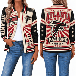 Atlanta Falcons Retro Woman Collar Cardigan