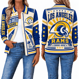 Los Angeles Rams Retro Woman Collar Cardigan