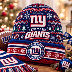 New York Giants Premium Christmas Beanie Hat – Merry Christmas Gift for Fans