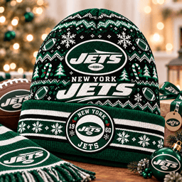 New York Jets Premium Christmas Beanie Hat – Merry Christmas Gift for Fans