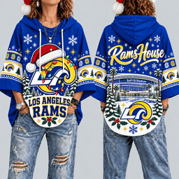 Los Angeles Rams Premium Christmas Women’s Hooded Poncho Top – Gift for Fans