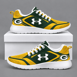 Green Bay Packers Football Team Logo Running Sneakers