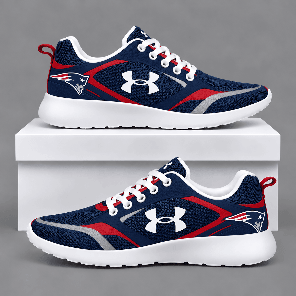 New England Patriots Football Team Logo Running Sneakers