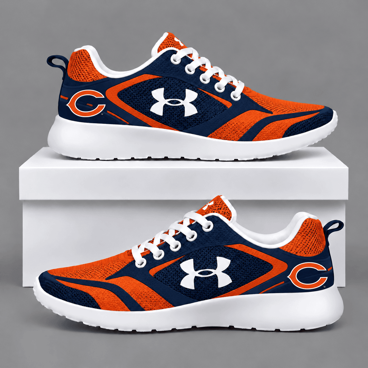 Chicago Bears Football Team Logo Running Sneakers