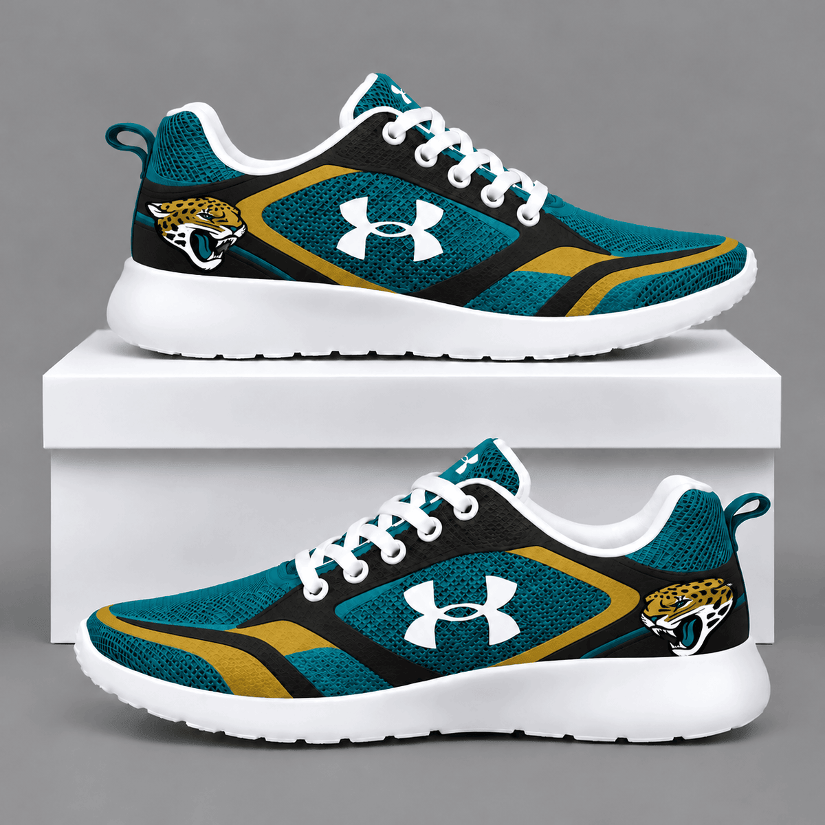 Jacksonville Jaguars Football Team Logo Running Sneakers