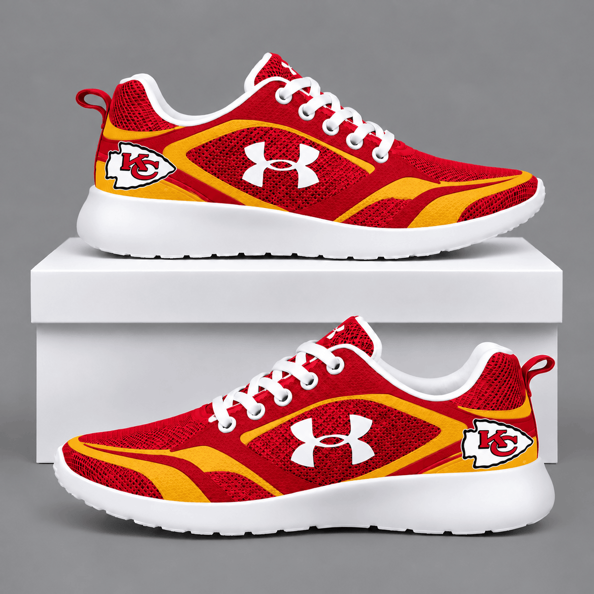 Kansas City Chiefs Football Team Logo Running Sneakers