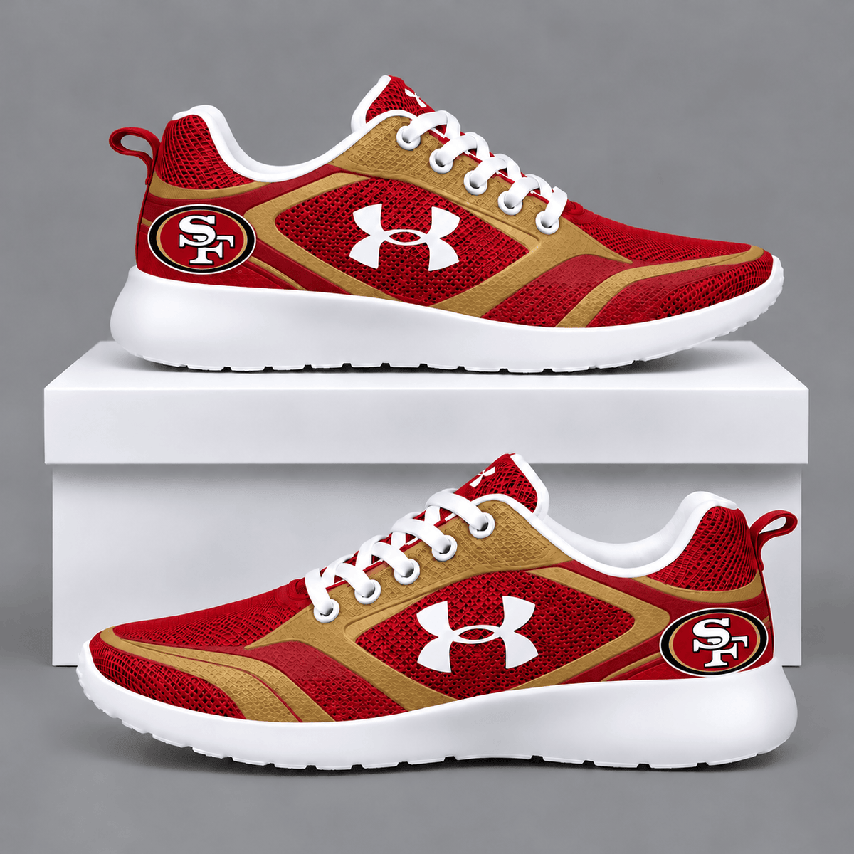 San Francisco 49ers Football Team Logo Running Sneakers