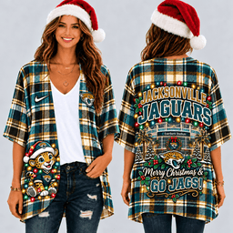 Jacksonville Jaguars Christmas Women Kimono Cadigan