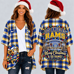 Los Angeles Rams Christmas Women Kimono Cadigan