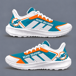 Miami Dolphins Fins Up Victory Sneakers – Game Day Edition