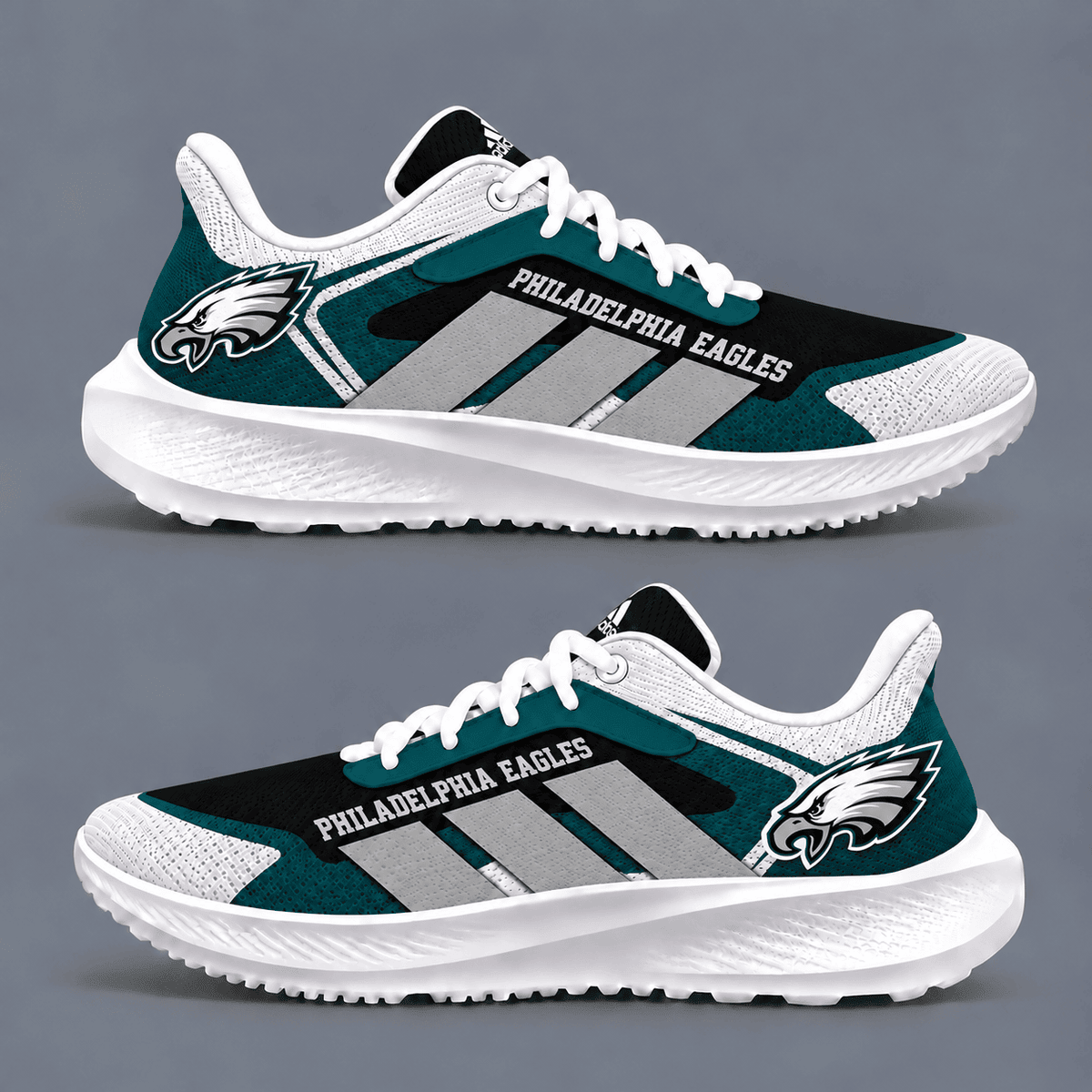 Philadelphia Eagles Fly Eagles Fly Victory Sneakers – Game Day Edition
