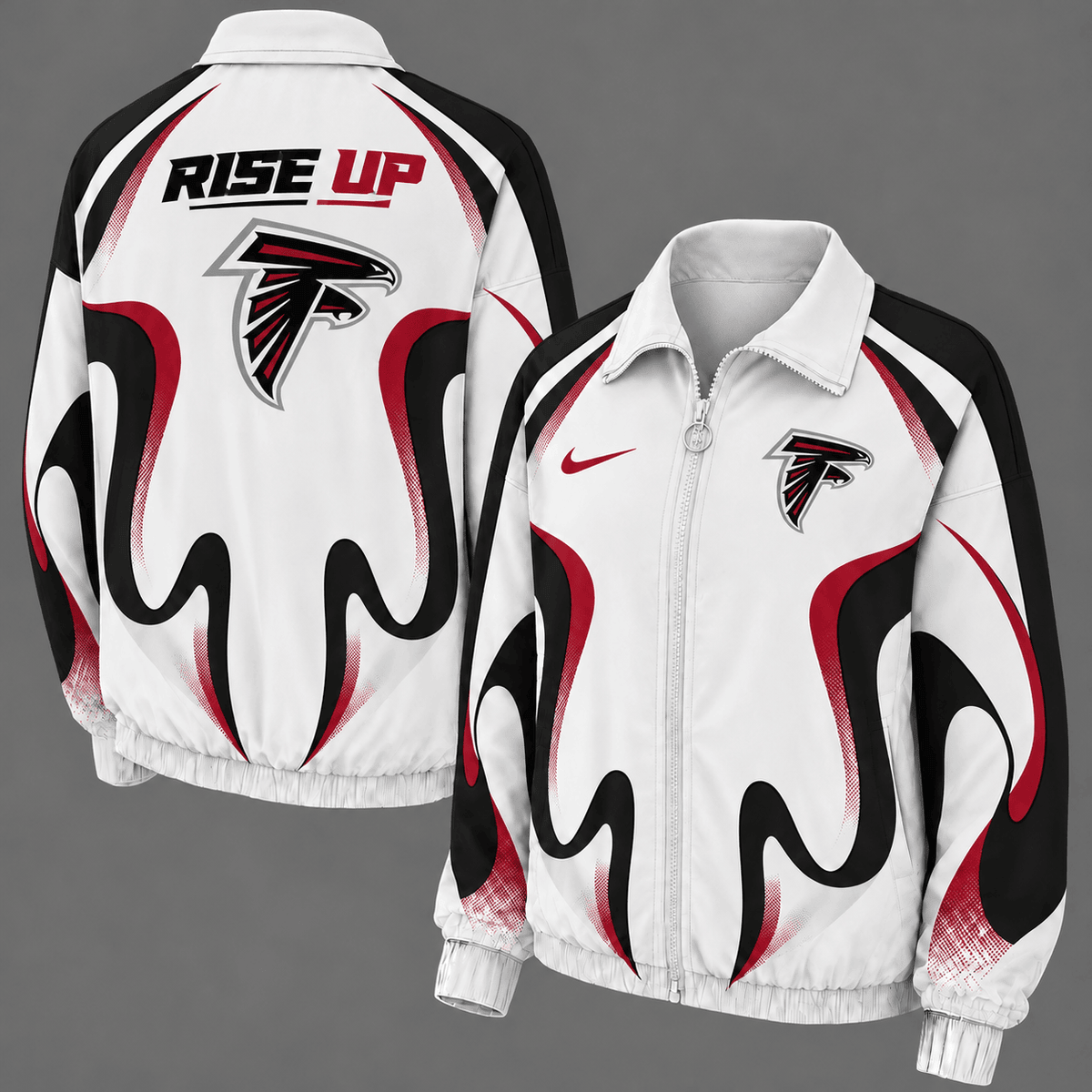 Atlanta Falcons Retro Flame Windbreaker Jacket
