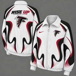 Atlanta Falcons Retro Flame Windbreaker Jacket