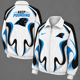 Carolina Panthers Retro Flame Windbreaker Jacket