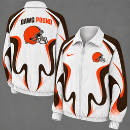 Cleveland Browns Retro Flame Windbreaker Jacket