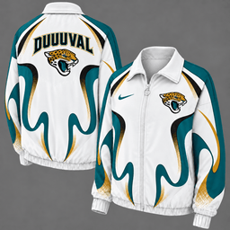 Jacksonville Jaguars Retro Flame Windbreaker Jacket