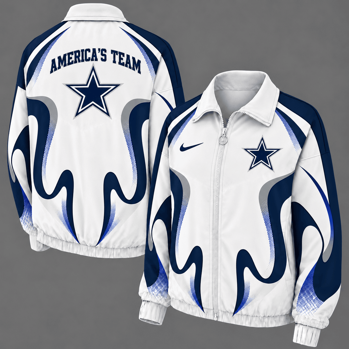 Dallas Cowboys Retro Flame Windbreaker Jacket