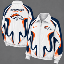 Denver Broncos Retro Flame Windbreaker Jacket