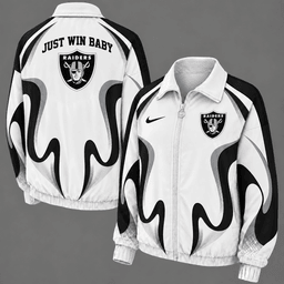 Las Vegas Raiders Retro Flame Windbreaker Jacket