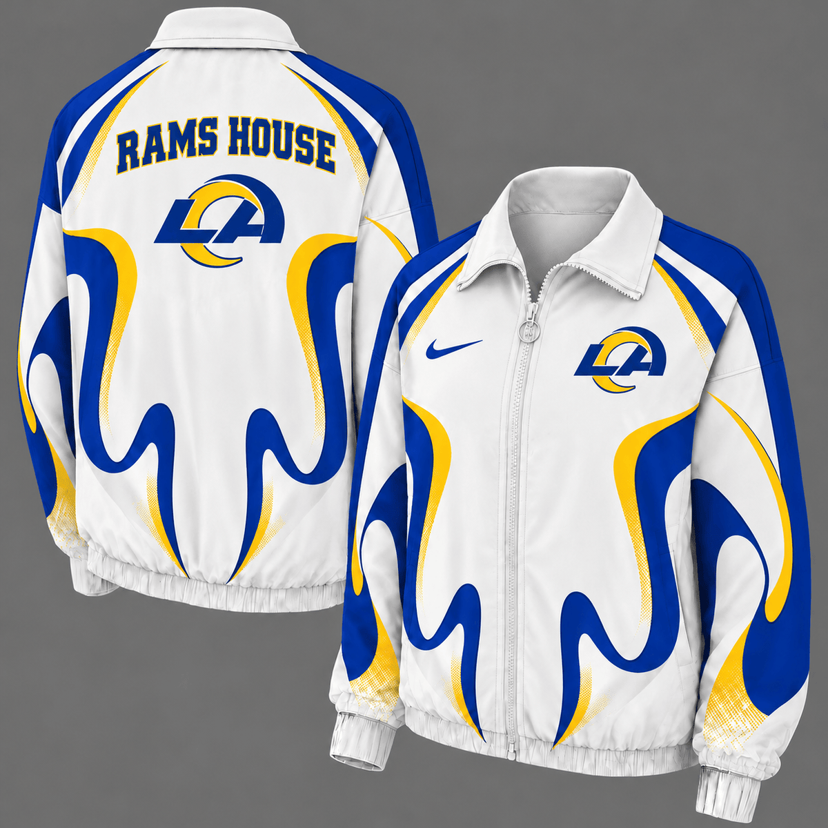 Los Angeles Rams Retro Flame Windbreaker Jacket