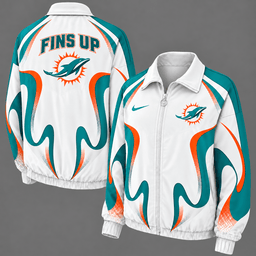 Miami Dolphins Retro Flame Windbreaker Jacket