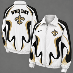 New Orleans Saints Retro Flame Windbreaker Jacket