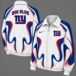 New York Giants Retro Flame Windbreaker Jacket