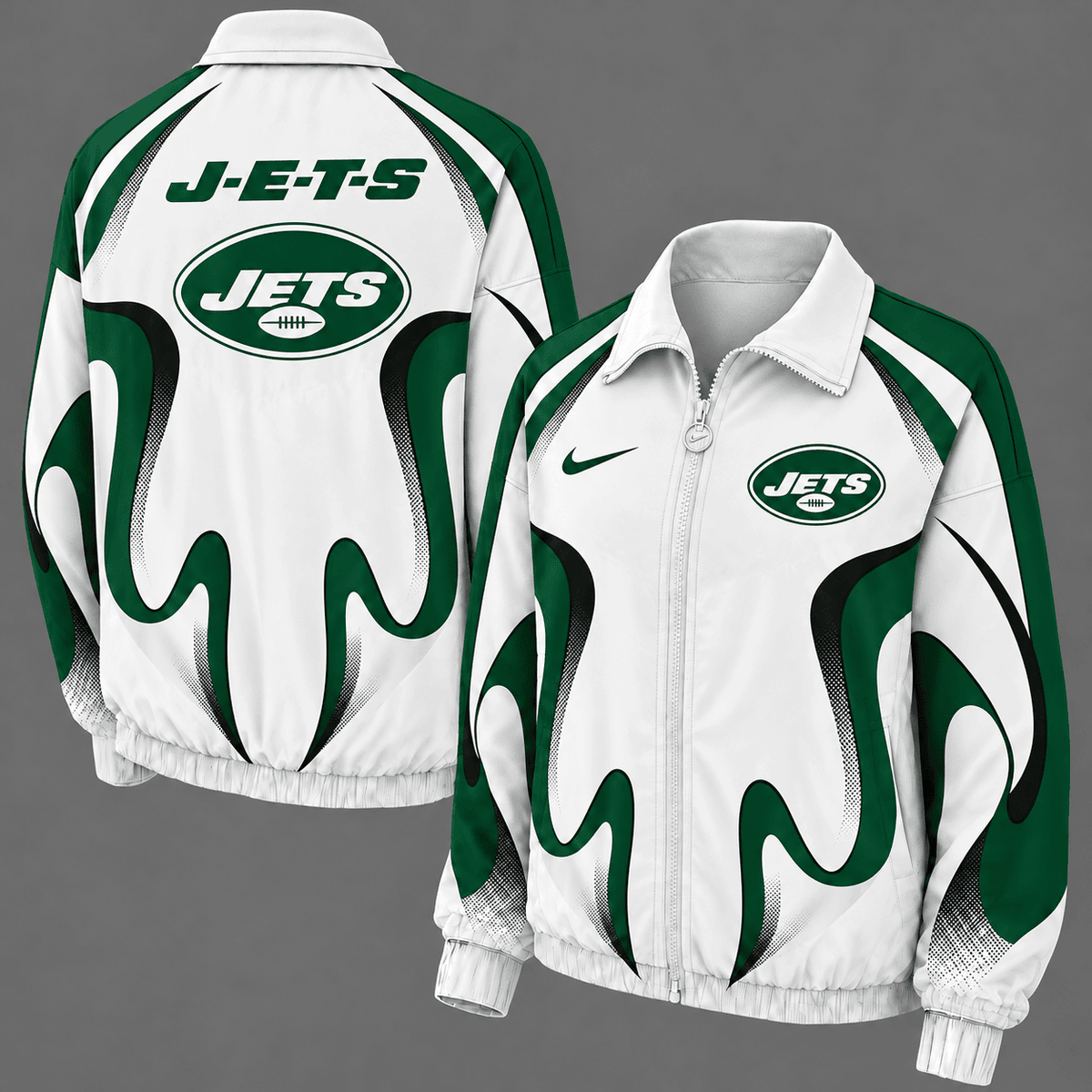New York Jets Retro Flame Windbreaker Jacket