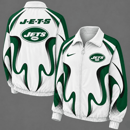 New York Jets Retro Flame Windbreaker Jacket
