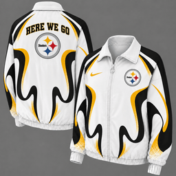 Pittsburgh Steelers Retro Flame Windbreaker Jacket
