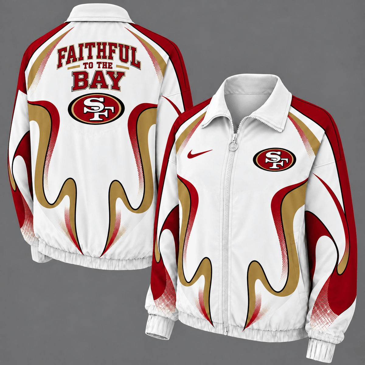San Francisco 49ers Retro Flame Windbreaker Jacket