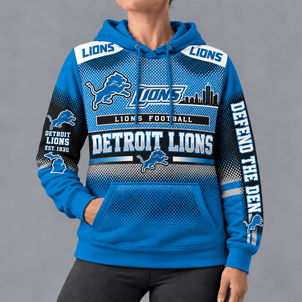 Detroit Lions Football Hoodie – Game Day Edition