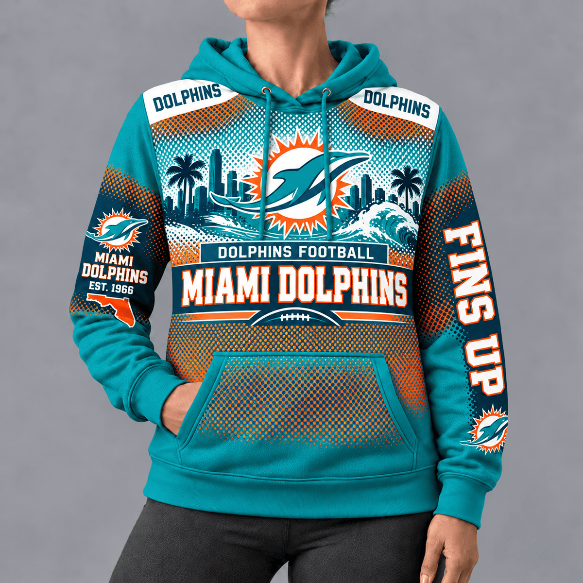Miami Dolphins Football Hoodie – Game Day Edition